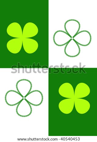 4 leaf clover. with four-leaf clover