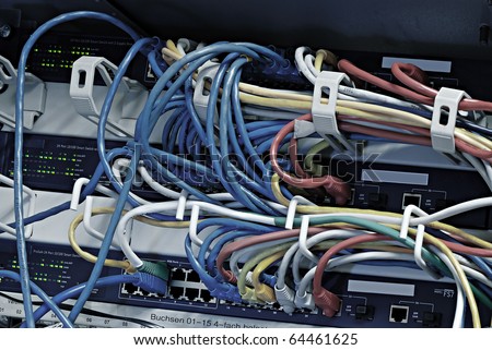 network hub and patch cables