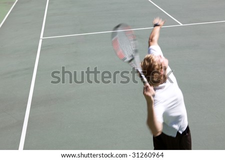 Tennis Serve Motion Blur