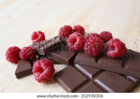 chocolate with raspberries