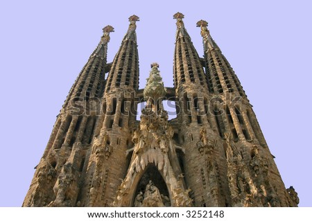 stock photo Sagrada Familia church in Barcelona Spain