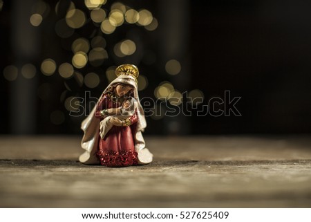 Antique Figurine Nativity Christmas statues