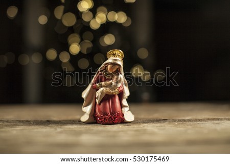 Christmas Manger scene with figurines