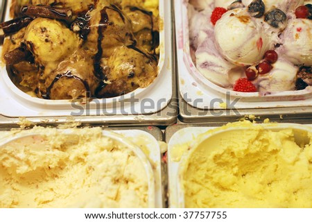 Ice cream parlor in supermarket