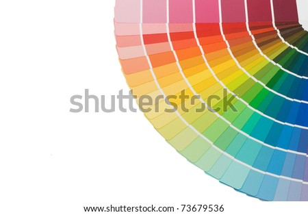 Color guide for selection isolated on white background