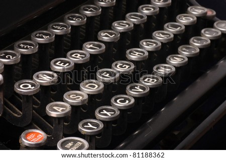 Old typewriter, deadline text as a background