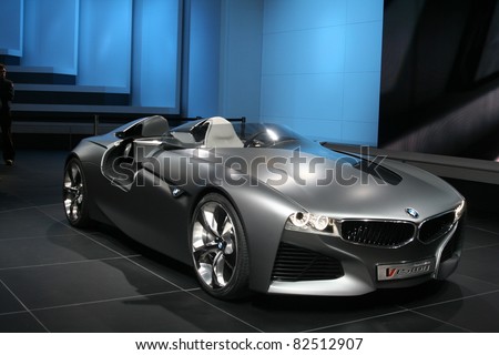 GENEVA - MARCH 2: The BMW Vision Connected Drive Concept car on display at the 81st International Motor Show Palexpo-Geneva on March 2, 2011 in Geneva, Switzerland.