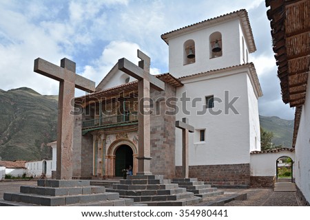The church of Saint Peter-Apostle of Andahuaylillas in Peru also named as the \