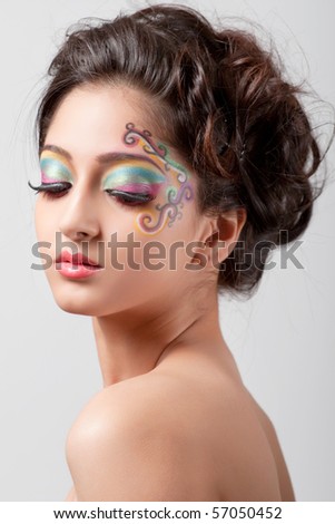 fantasy makeup designs. girl with fantasy makeup