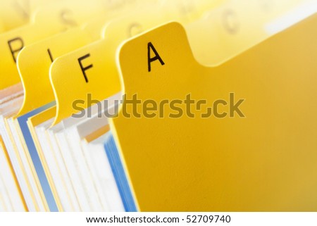 card file yellow