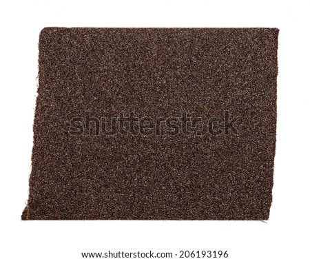Emery paper - sandpaper isolated on white