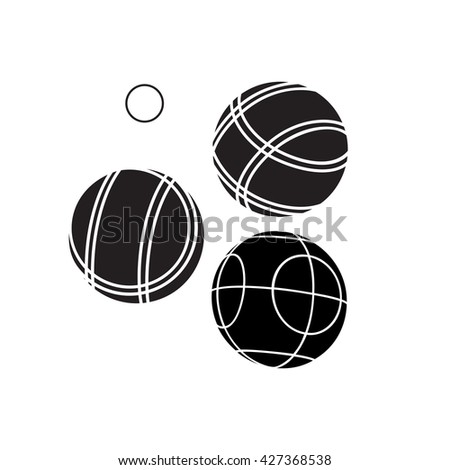 Bocce Balls flat Icon - Vector