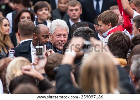 Kyiv. Ukraine - October 3, 2010: 42nd US President Bill Clinton during the \