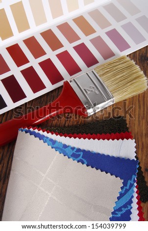 paint and material color choosing for interior decoration