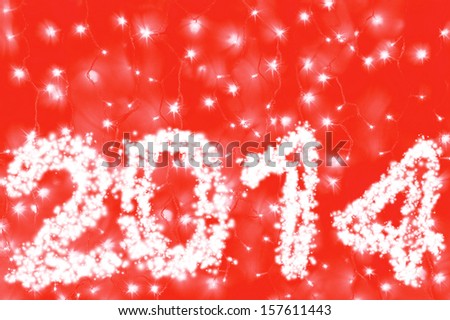 Happy New Year red led lights background