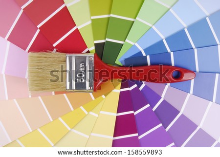 Color Guide Sampler And Paintbrush