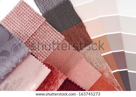 upholstery  tapestry and curtain color selection for interior