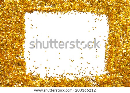 golden sparkle glittering frame