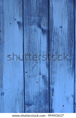 painted wood in blue color background