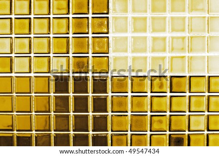 golden ceramic tiles texture background