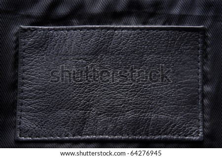 black leather label