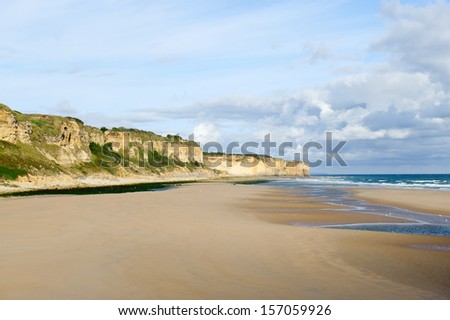 Omaha Beach is one of the five Landing beaches in the Normandy landings on 6 June 1944, during World War II. Omaha is located on the coast of Normandy, France,