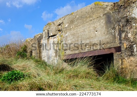 Germany bunker WW2 ,Utah Beach is one of the five Landing beaches in the Normandy landings on 6 June 1944, during World War II. Utah is located on the coast of Normandy, France,