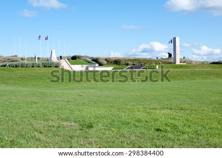 Saint Marie du Mont, France - October 11, 2014; The Utah Beach D-Day Museum, Normandy, France. Utah Beach is one of the five Landing beaches in the Normandy landings on 6 June 1944, in World War II.