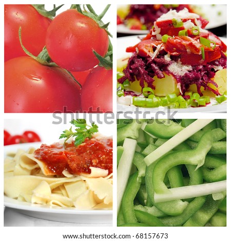 healthy food collage