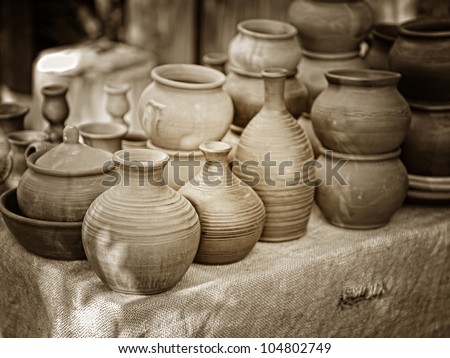 animal clay pots