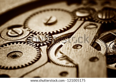 rusty mechanism in the old clock