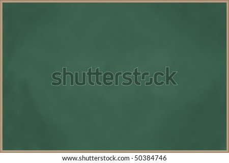 Blank chalkboard with wooden frame
