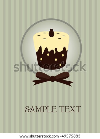 stock vector vintage cupcake design