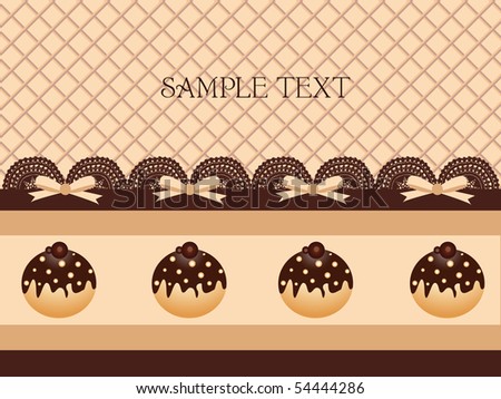 chocolate cupcakes clipart. vector : chocolate cupcake