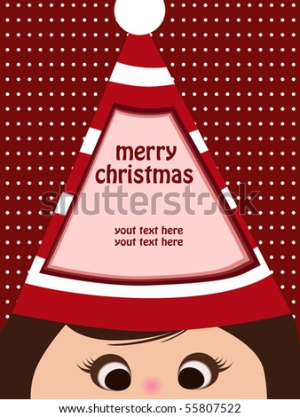 funny christmas card. stock vector : Funny christmas