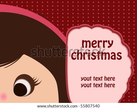 funny christmas card. stock vector : Funny christmas