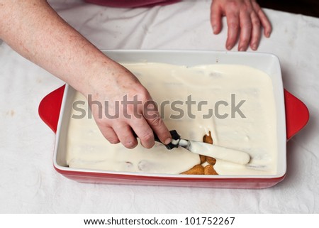 Making Tiramisu Cake