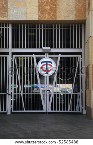 MINNEAPOLIS - APRIL 21: Turnstiles and gate of brand new Target Field, home of the Minnesota Twins, a ballpark that returns outdoor baseball to the city, on April 21, 2010 in Minneapolis, Minnesota.