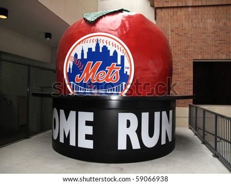 NEW YORK - APRIL 5:  Famous Home Run Apple from demolished Shea Stadium. Now on display at Citi Field, the new Mets ballpark on April 5, 2009 in New York.