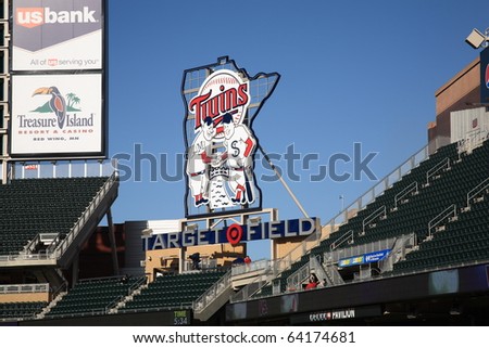 target field logo. 21: The Twins logo in the