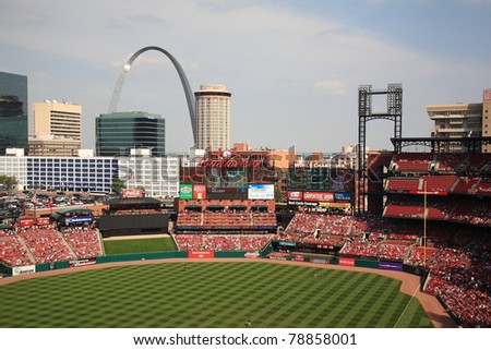 St. Louis - September 18: The Gateway Arch As Seen From Busch Stadium On September 18, 2010 In ...