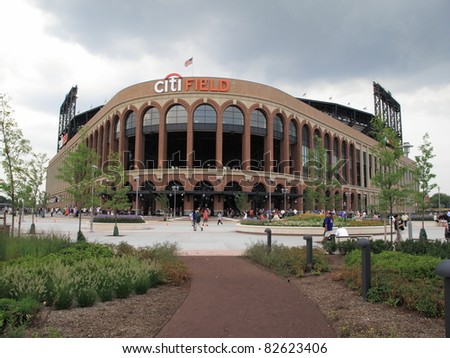 NEW YORK - AUGUST 19: Citi Field, home of the National League Mets, on August 19, 2009 in New York. Opened in 2009, it seats 41,800 baseball fans and cost $900 million.