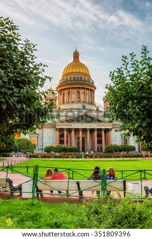Saint Petersburg/Russia - August 09, 2015: Saint Isaac\'s Cathedral