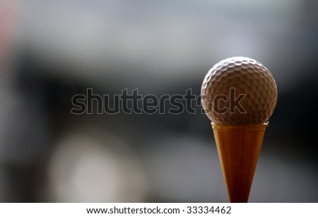 In cups of ice cream is a ball for golf