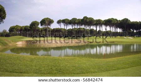 stock photo : panorama of golf club, lands?ape