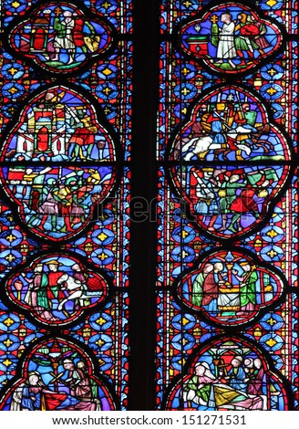 PARIS - NOVEMBER 06: The Sainte-Chapelle one of the most visited landmark in Paris, November 06, 2012. This 1246 inspired monument features 15 wonderful stain-glass windows in Paris.