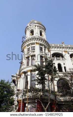 KOLKATA, INDIA - NOV 24: Esplanade mansions built during the British colonial era when Kolkata was the capital of British India on Nov 24, 2012 in Kolkata, India.
