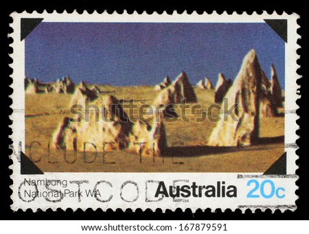 AUSTRALIA - CIRCA 1979: A Stamp printed in AUSTRALIA shows the Namburg, Western Australia, National Parks series, circa 1979