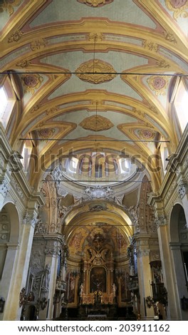 PARMA, ITALY - MAY 01, 2014: Church of Saint Vitale. The church of St Vitale is located in the historic center of Parma, not far from City Hall