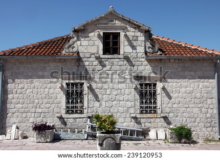 PERAST, MONTENEGRO - JUNE, 08: Mediterranean house, on June 08, 2012 in Perast, Montenegro
